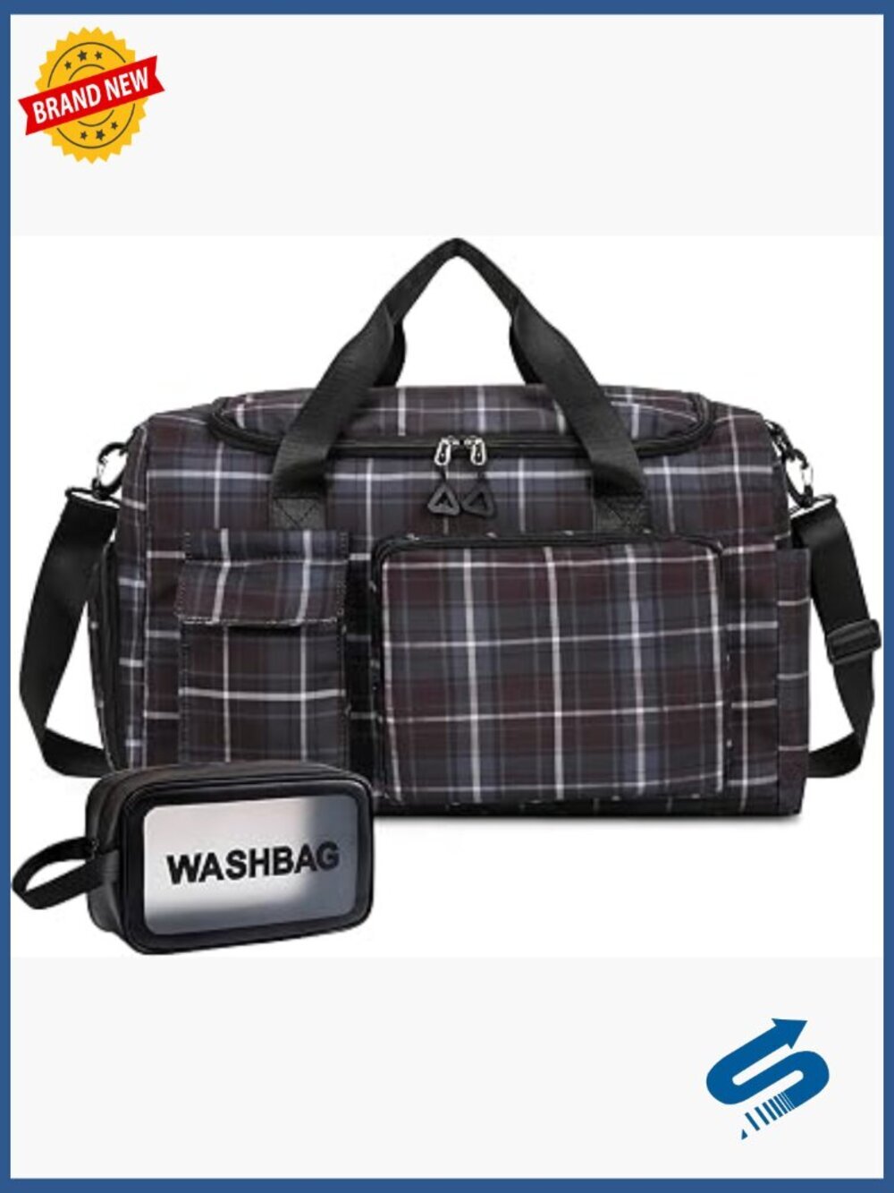 Small Gym Bag Travel Duffle Weekender with Shoe Compartment